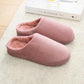 Cotton Slippers for Men and Women with Bag and Winter Home Warm Indoor Non-slip Fur Slippers
