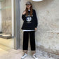Corduroy Pants Women's Autumn and Winter New Korean Style Loose High Waist Wide-leg Pants Plus Velvet Thick Casual Trousers