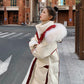 Fluffy Big Fur Collar Hooded Stand-up Collar Loose Down Padded Jacket Women's Winter Padded Jacket Thickened Warm Women's Jacket