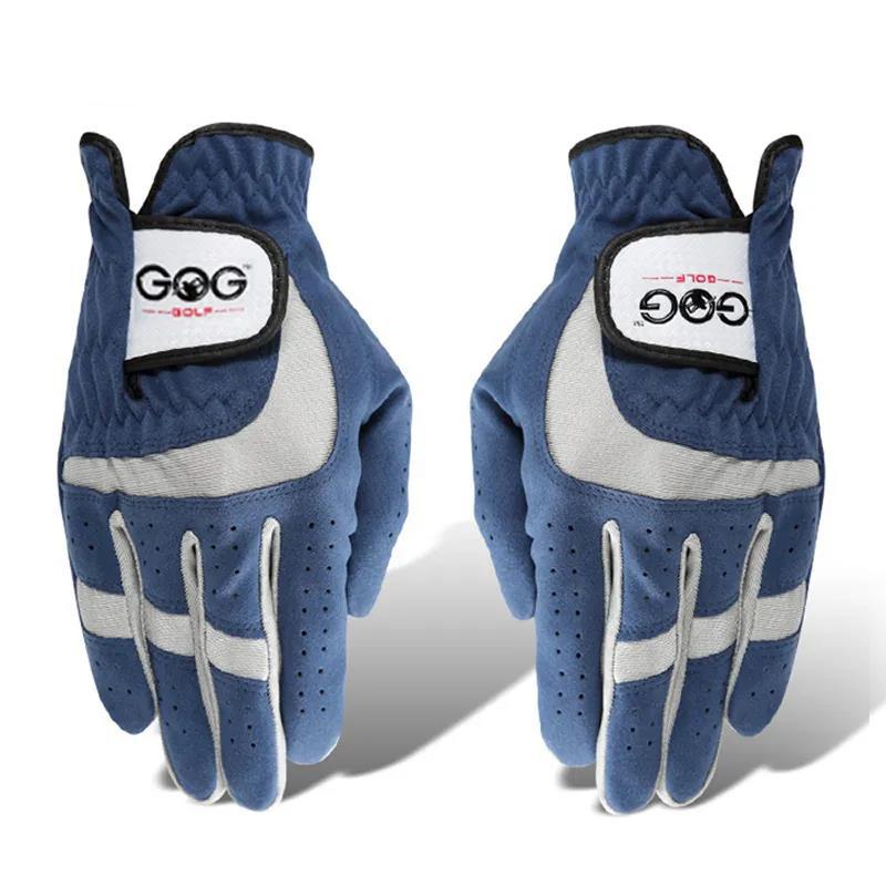 Golf Gloves Non-slip Breathable Particles Microfiber Cloth Fabric Left and Right Hand Sports Gloves
