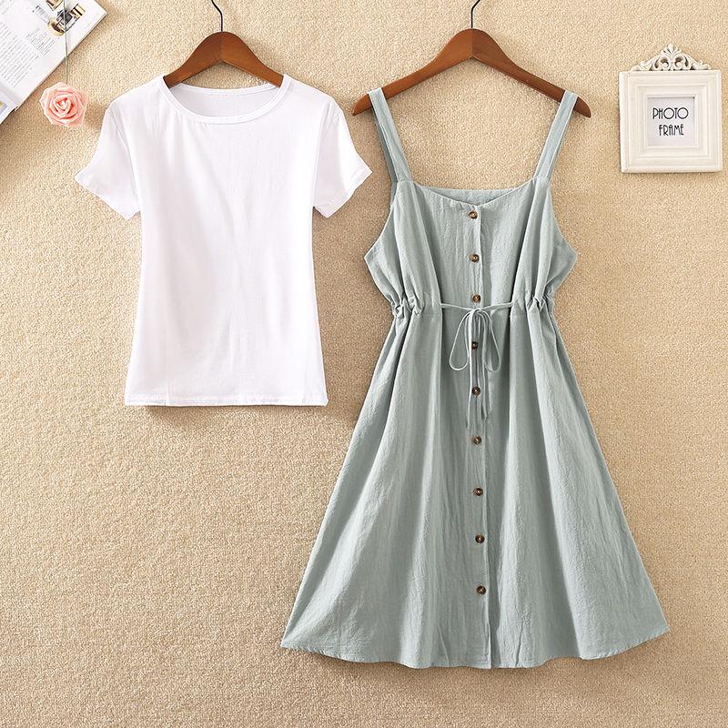 Summer Long Dress Women Casual Vintage Dresses Mid Calf Vestidos Pockets Strapless Sundress Overalls