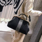 Ladies Handbag Fashion Black Horse Hair with Rhinestone Fashionable Shoulder Bag Messenger Bag