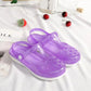 Women's Summer Hole Shoes Sandals Jelly Shoes Ladies Slippers Soft Sole Nurse Shoes Comfortable Mother Shoes Flip-Flops Sandals Dual Use Bath Slippers