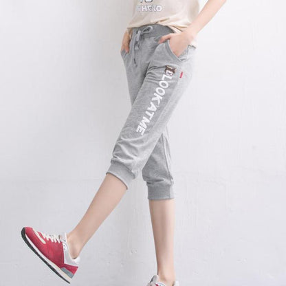 Sports Pants Cropped Pants Women's Summer Thin Loose Casual Shorts Harem Pants Cotton Sports Pants Running Pants Women