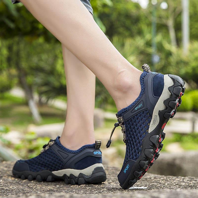 Plus Size 38-46 Summer Men Sneakers Hiking Shoes Lightweight Breathable Basketball Running Shoes Deodorant Mesh Shoes