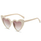 WTEMPO Ladies Heart Shaped Sunglasses Pink Sunglasses Soft Girl Harajuku Fashion Sunglasses