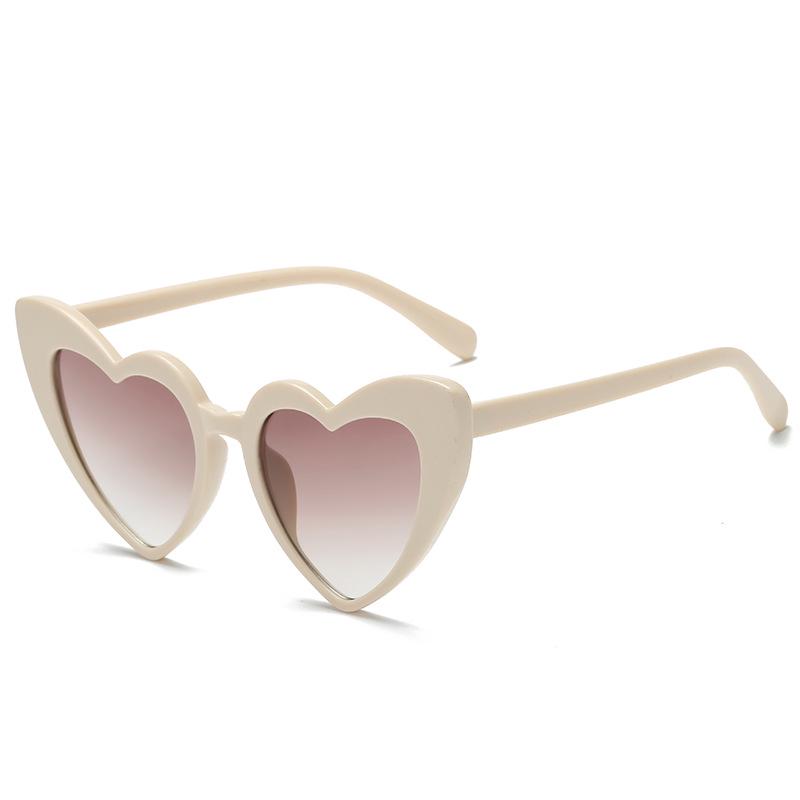 WTEMPO Ladies Heart Shaped Sunglasses Pink Sunglasses Soft Girl Harajuku Fashion Sunglasses