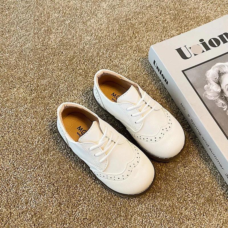 Spring Autumn Children Leather Shoes for Boys Girls Casual Shoes Kids Soft Bottom Casual Outdoor Shoes Baby Sneakers