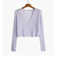 Sun Protection Clothing Women's Ice Silk Summer Thin Shawl Knitted Cardigan Coat with Skirt Long-sleeved Top Women