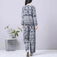 Cotton and Linen Suit Women 2021 Spring Plus Size Retro Literary Print Thin Two-piece Women's Clothing
