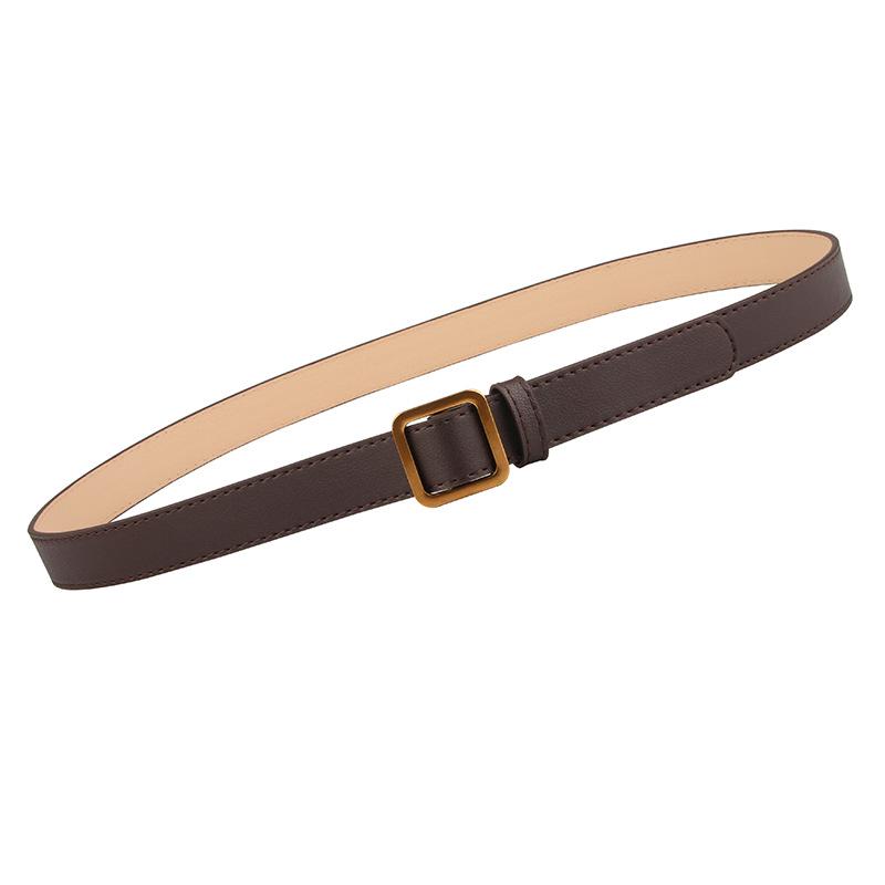 Fashion Women Belt square Shape Buckle Waist Belt Casual Leather Belts for unisex
