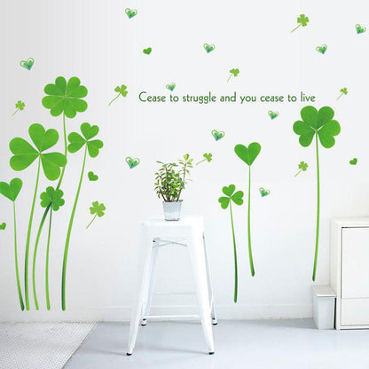 Big Size Clover Wall Stickers Home Decor Living Room Bedroom Bathroom Children Room Wall