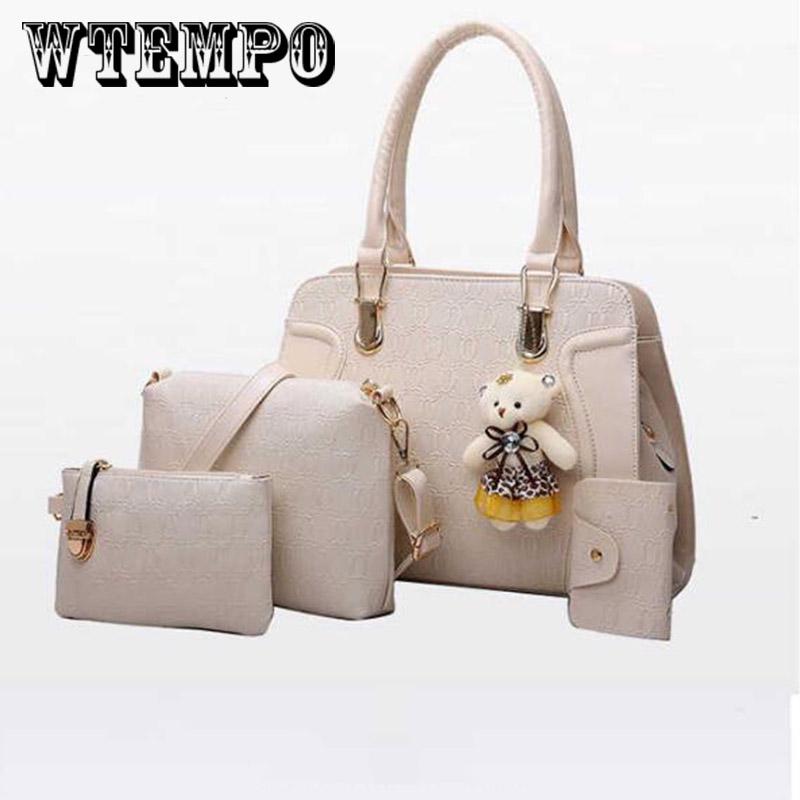 Messenger bag simple personality handbag trend leisure bag four-piece female fashion wild shoulder