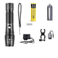 High-power Flashlight Strong Light Ultra-bright Zoom Long-range Led Rechargeable Small Field Special Forces Hunting Home