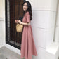Dress Women Plaid V-neck long Sleeve Loose Fashion Leisure Sweet Korean Style Backless Lace-up Chic Student Ulzzang All-match
