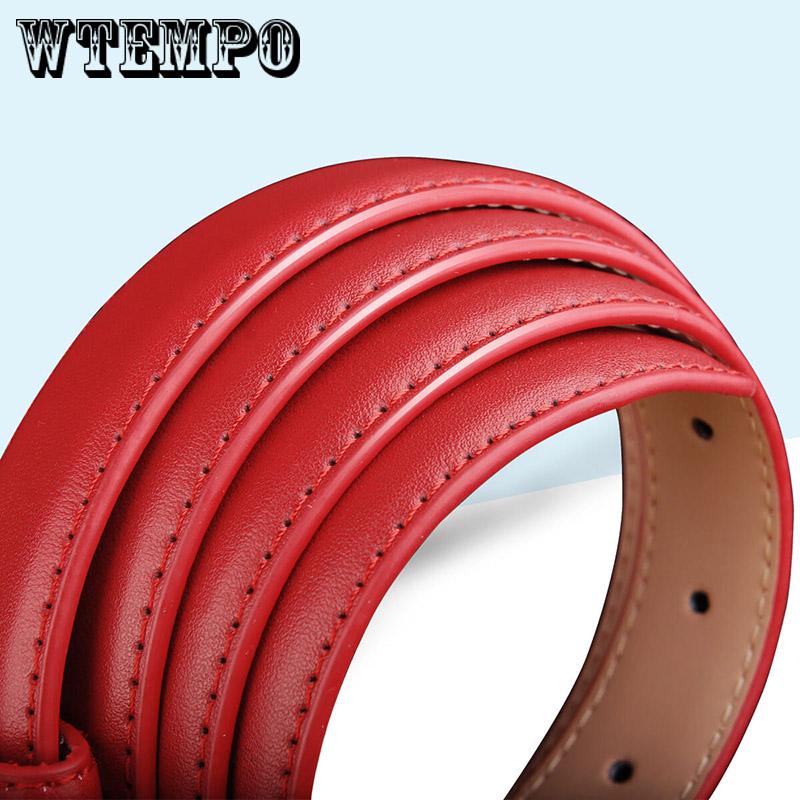 Fashion Adult Paint Leather Belts For Women Dress High Quality Female Belt Thin Skinny Waist