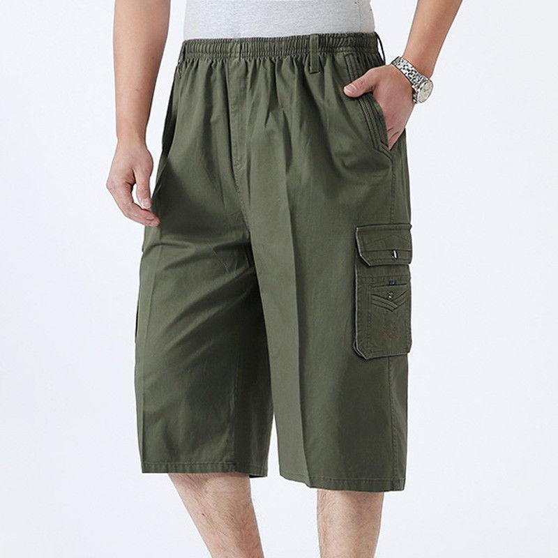 Middle-aged and Elderly Seven-point Loose Shorts Summer Casual Cotton Shorts