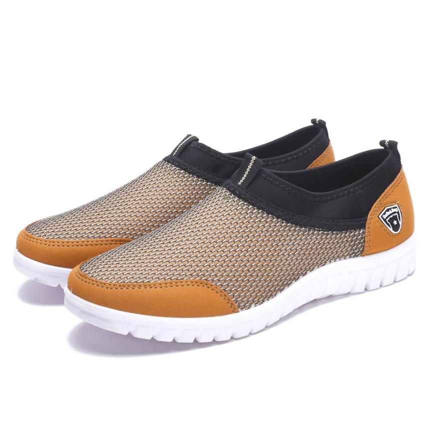 Summer Mesh Shoe Sneakers for Men Shoes Breathable Men's Casual Shoes Slip-On Male Shoes Loafers Casual Walking 38-48