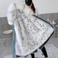 Women's   Faux Fur Lined Parka Long Hooded Parka Jacket with Detachable Liner Drawstring  Faux Fox Fur Coat with Faux Fur Collar Plus Size