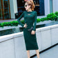 European and American Autumn  Winter Sexy Soff-shoulder Turtleneck Sweater Dress Long Slim Striped Knitted Dress Bottoming Pencil Dress