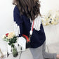 Spring  Autumn V-neck Cardigan Sweater Women Short Knit Small Coat Loose Casual Fashion Students All-match
