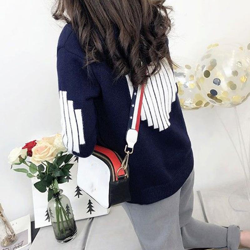 Spring  Autumn V-neck Cardigan Sweater Women Short Knit Small Coat Loose Casual Fashion Students All-match