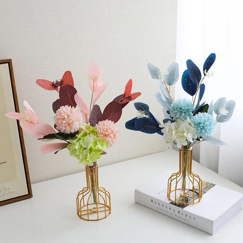 Fake Flower Simulation Bouquet Decoration Decorative Floral Decoration High-end Living Room Eucalyptus Table Flower Display