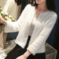 Imitation Mink Velvet Lazy Style Knitted Cardigan Korean Style Loose Student Outer Wear Simple Female Jacket