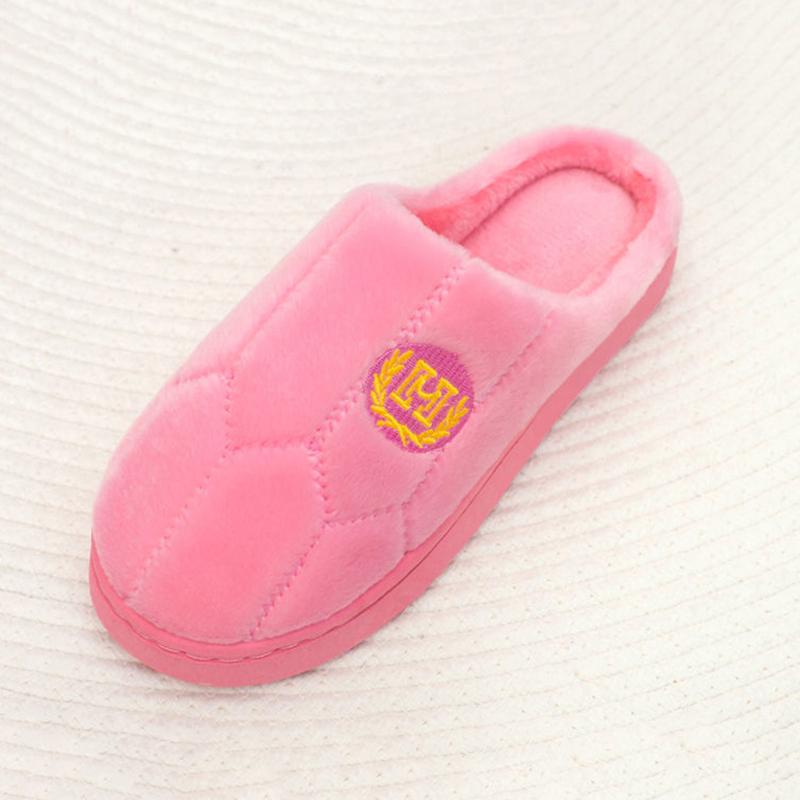 Couple Slippers Striped Cloth Bottom Warm Slippers Non Slipping Shoes