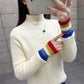 Loose Half High Neck Knitted Bottoming Shirt Thick Warmth Fashion Slim Slim Sexy Female Top