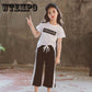 T-shirt Baby Girls Sleeveless Outfit Clothes Set