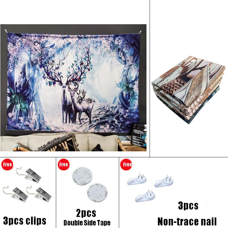 Printed Wall Tapestry Cheap Wall Hanging Tapestries for  Dormitory Bedroom Living Room Home Decoration Wall Art Decor