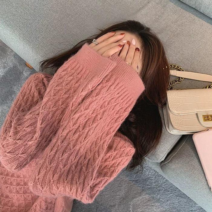 Autumn Women's Sweater Loose Student Autumn and Winter Tops All-match Long-sleeved Knitted Pullover Women