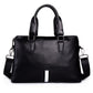 Business Briefcase Men Striped Large Capacity Leather Waterproof Handbag Crossbody Bags Shoulder Bag
