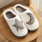 Cotton Slippers for Men and Women In Autumn and Winter Couples Indoor Non-slip Thick-soled Warm Half-heeled Slippers
