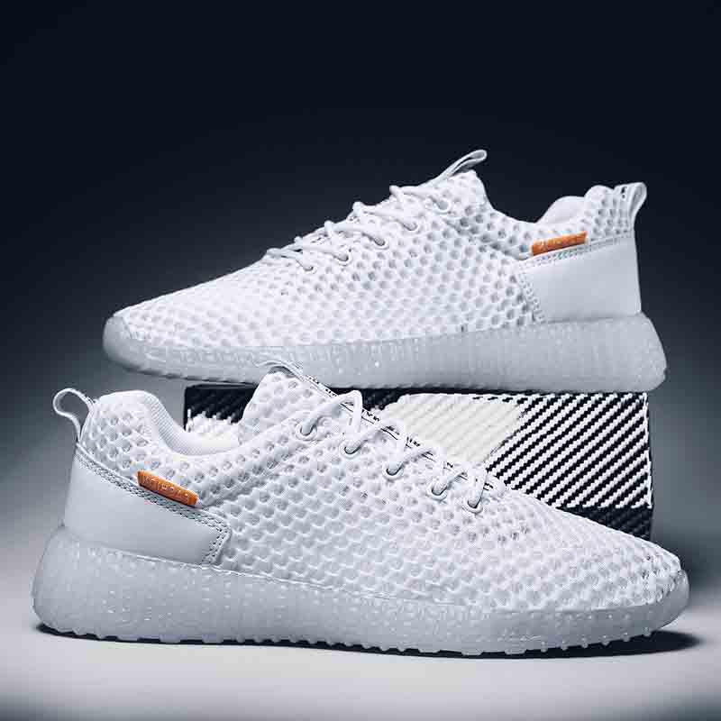 Plus Size 39-44 Fashion Summer Men Mesh Sneakers Low-top Wear-resistant Running Basketball Shoes Outdoor Non-slip Shockproof Shoes