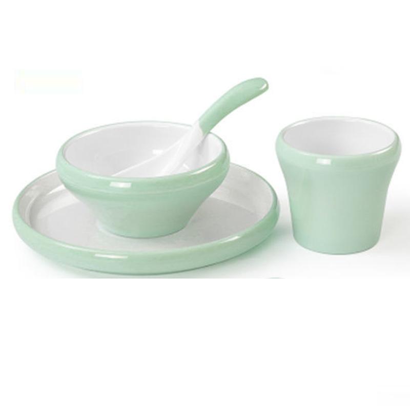 Chinese Style Restaurant Hotel Melamine Two-color Set of Four-piece Creative Anti-fall Imitation Porcelain Tableware