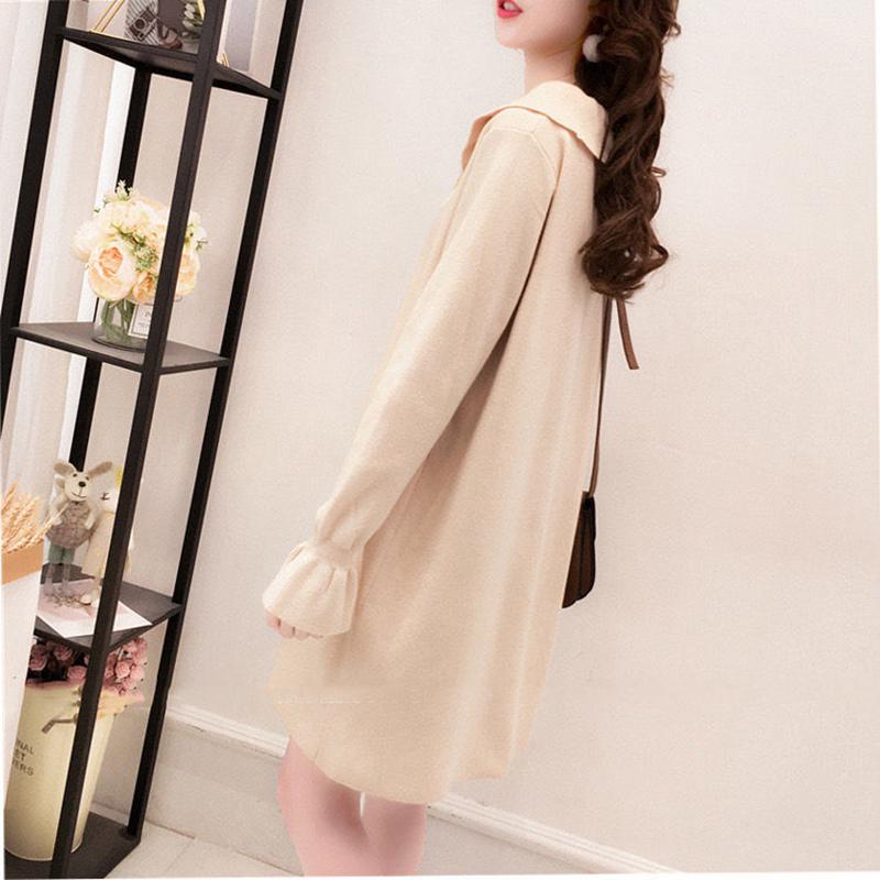 Pullover Women's Sweater Mid-length Loose Doll Collar Sweater
