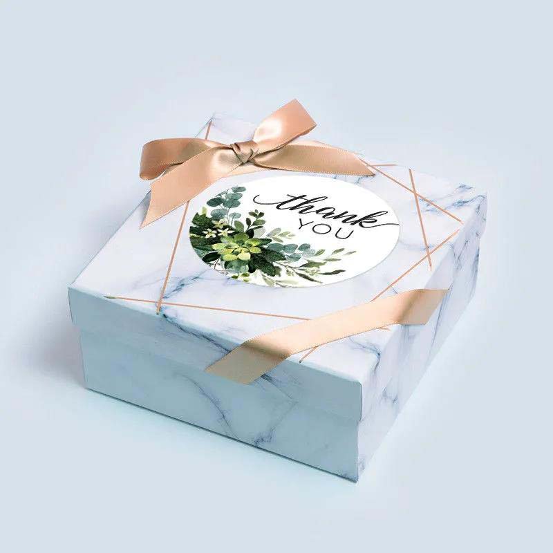 500 Pcs Round Flowers Thank You Sticker Roll Sealing Stickers 8 Patterns Holiday Gift Decoration Stationery Stickers