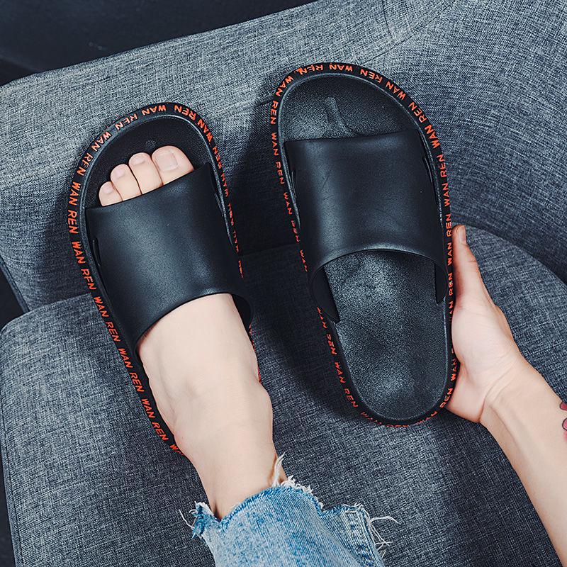Slippers men's summer fashion wear a word drag men's soft bottom sandals outdoor beach shoes
