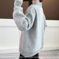 Winter White Elk Sweater Pullover Half-High Collar Loose Wear Lazy Wind Thick Undershirt