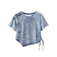 Short-sleeved T-shirt Women's Irregular Short Top Summer Dress Plus Size Women's Fit T-shirt