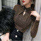 Autumn and Winter Sexy Slim Bottoming Shirt Half High Collar Simple Casual Jacket Long Sleeve Female Top