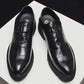 Men's Thick-soled Plaid Leather Shoes Leather Pointed Toe British Business Shoes Casual Shoes Formal Wear Men's Shoes Wedding Husband Shoes Dad Shoes