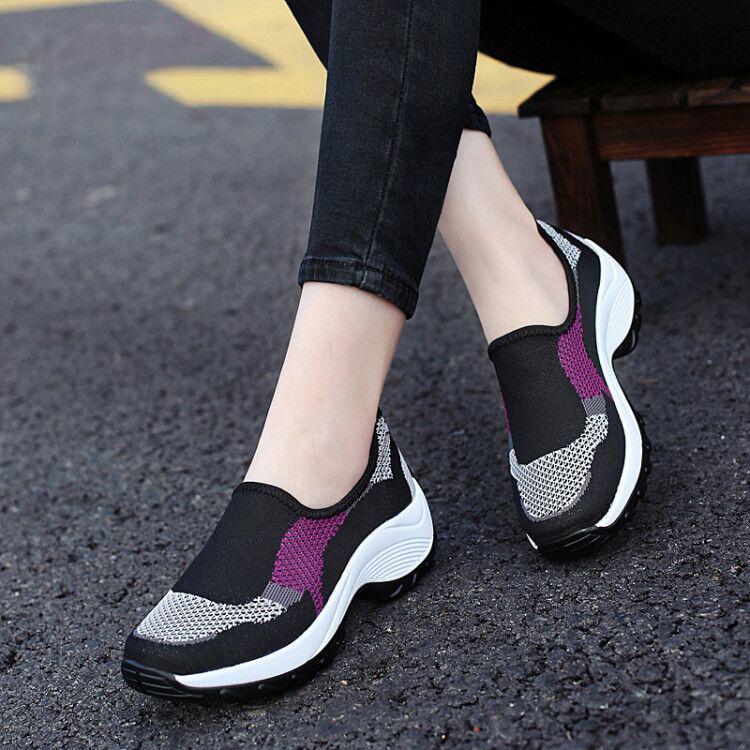 Women Platform Sneakers Spring Ladies Wedges Casual Shoes Women Trainers Comfortable Femme Height Increasing Women Shoes