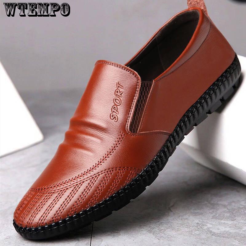 Summer Leather Men's Shoes Business Casual Shoes Leather Shoes Men Soft Bottom Driving Shoes