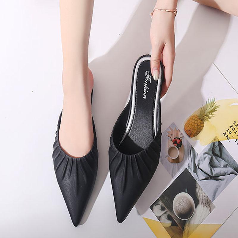 Slippers Women's Bag Skates Wear Bag Head Lazy Slippers Wild Slippers Outdoor Slippers Pointed Shoes