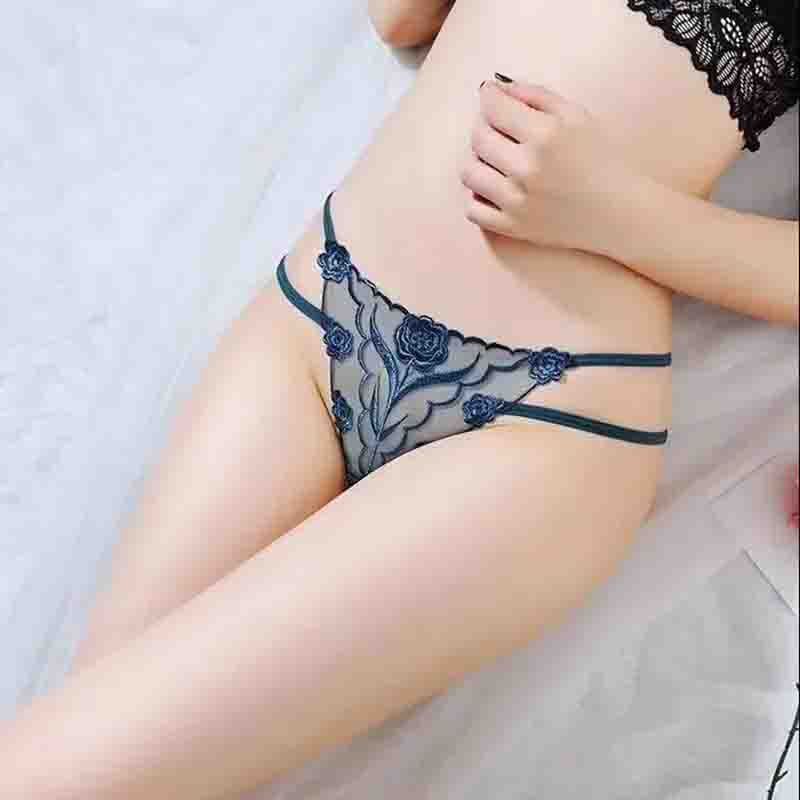 Sexy T-shaped Pants Large Size Girls Lace Work Ladies Perspective Temptation Thong Free To Take Off