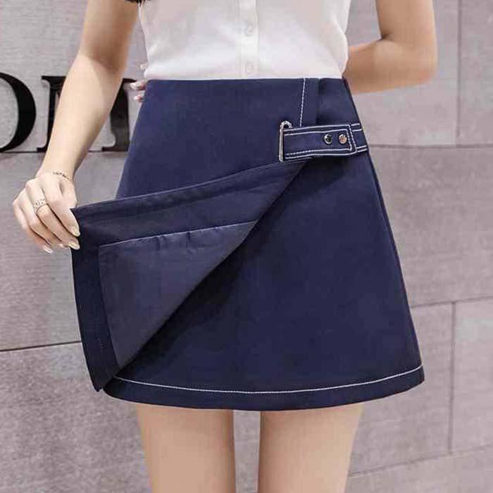 XS-2XL Women Anti-light Chiffon Skirt High Waist Slim Sexy Mini A-line Skirt Hip Skirts