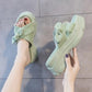 4cm Heightening Sandals and Slippers Women's Summer Outer Wear Ladies Thick Bottom Sponge Cake Temperament Sweet Wind Slippers